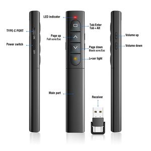 Miglior presentatore Wireless Clicker remoto puntatore di presentazione USB Wireless presentatore punto di alimentazione remoto Clicker per diapositive Advancer - Product Image 6