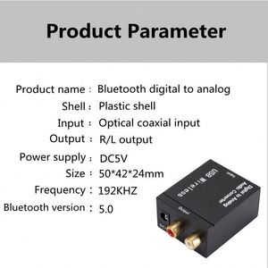 Digital to <strong>Analog</strong> Audio Converter Support Blue-tooth Optical Fiber Toslink Coaxial Signal to RCA R/L Audio Decoder SPDIF DAC - Product Image 5