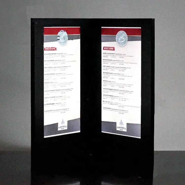 4 modello standard dimensioni del 2 pagina menu illuminato covers