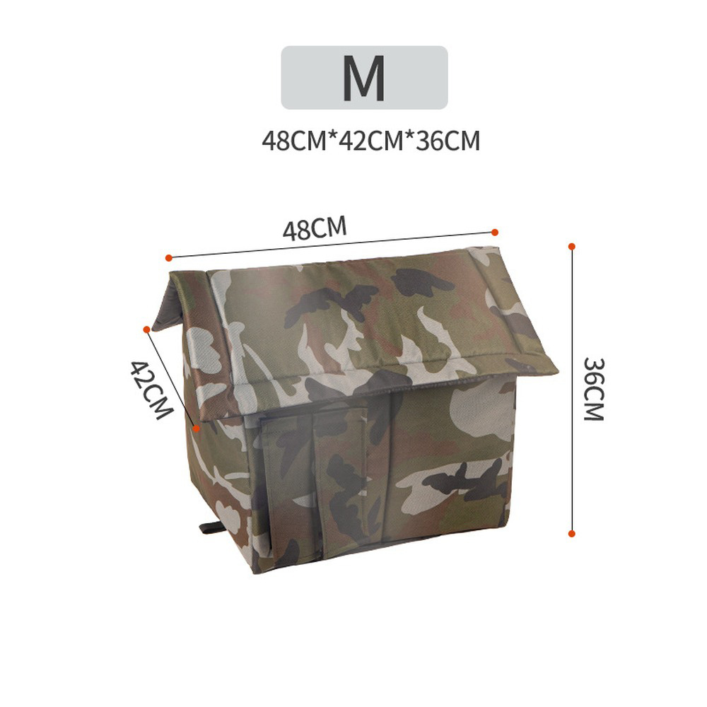 Camouflage stray cat den m