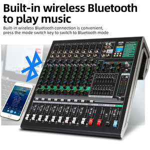 Biner DX10C Hot <strong>Sale</strong> Professional 48 V Phantom <strong>Power</strong> Sound Card USB 10 Channel Professional Audio <strong>Mixer</strong> for Stage Performance - Product Image 5