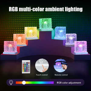 2025 RGB Dimmable hiện đại USB điều khiển từ xa phòng nhà trang trí nội thất đại dương sóng Máy chiếu <span class=keywords><strong>LED</strong></span> ánh sáng ban đêm bầu không khí Đèn bàn - Product Image 2