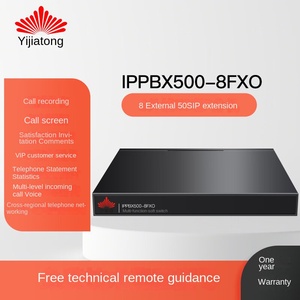 Conmutador de teléfono IP PBX VoIP con 4/8 FXO líneas exteriores 50 extensiones Conectividad Wi-Fi/PoE