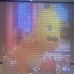 250*250มม. 100พิกเซลแผ่น LED แบบตั้งโปรแกรมได้แผ่นแผงแสดงผลแบบเมทริกซ์ LED ดิจิทัลสีเต็มสามารถระบุที่อยู่ได้