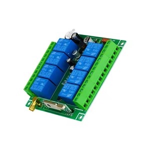 DC12V ตัวรับสัญญาณวิทยุไร้สาย8ช่องสัญญาณผลิตจากโลหะ ABS 433MHz สำหรับการเรียนรู้อัจฉริยะประตูโรงรถ - Product Image 1