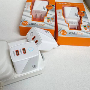 Fabrika fiyat çift bağlantı 20W Pd hızlı şarj 40W çift usb-c USB şarj aleti tip C kablo hızlı şarj krem şarj & adaptörü - Product Image 6