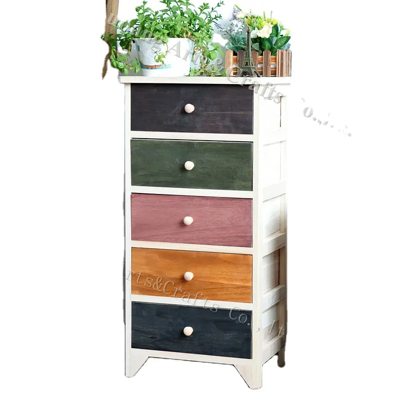 Armoire de rangement en bois au design simpliste, meuble de chambre à coucher avec de nombreux tiroirs