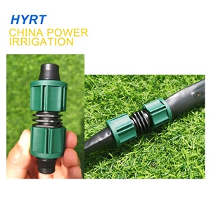 หยดชลประทาน HDPE Coupling 1/2นิ้วสากลร่วม Dripper อุปกรณ์การบีบอัดพลาสติกฟิตติ้งเกลียว - Product Image 5