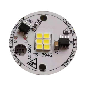 2年間の保証6W90Lm/W 220V ACドライバーレスDOBドライバーフリーLEDモジュールラウンドSMD PCB PCBAキャンドルバルブライト用 - Product Image 1