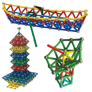 160 Cái Gậy Và Quả Cầu Pha Lê Từ Tính Dụng Cụ Thủ Công Giáo Dục Từ Tính Bộ Lắp Ráp Smartmax - Product Image 2
