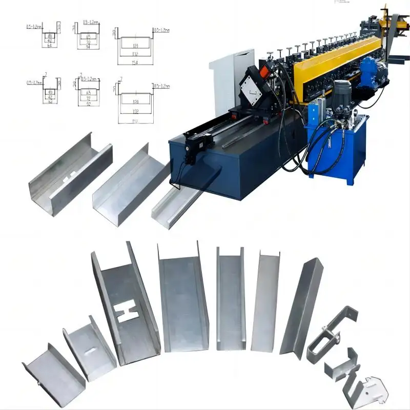 Gute Qualität Leichte Stahlrahmen-Rollformmaschine Leichte Stahlrahmen-Rollformmaschine