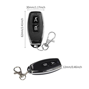 QIACHIP KT05-AB-4 433Mhz telecomando 2 pulsante metallo telecomando apprendimento codice EV1527 trasmettitore Wireless - Product Image 3