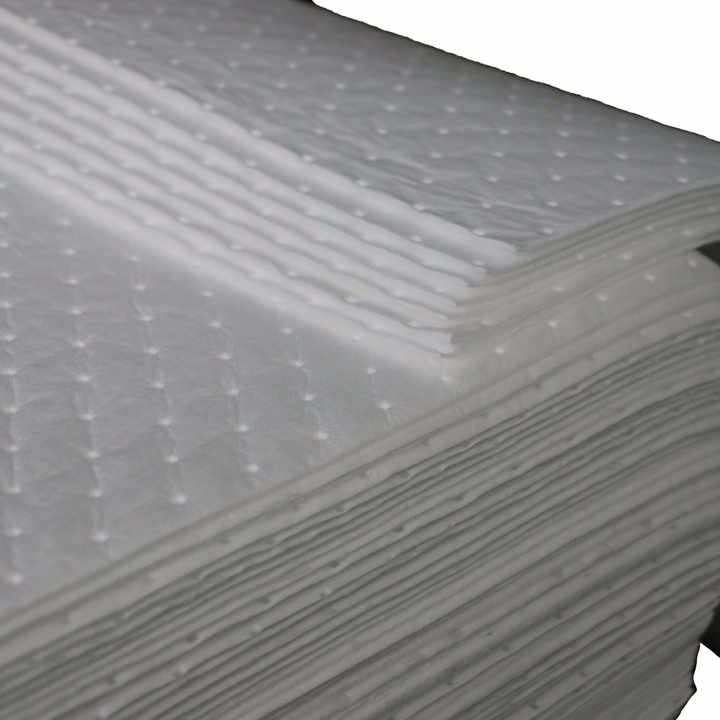 Dimpled Oil Absorbent Sheet/Mat/Bag Environmental Paper Product for Safely Containing Any Petroleum-Based Liquid Spill