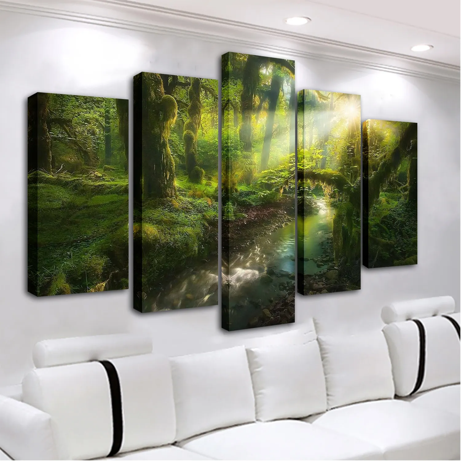 Quadros infantis, quarto infantil paisagem pôr do sol posteres hd impressões tela 5 peças tela arte de parede decoração pintura de arte da parede