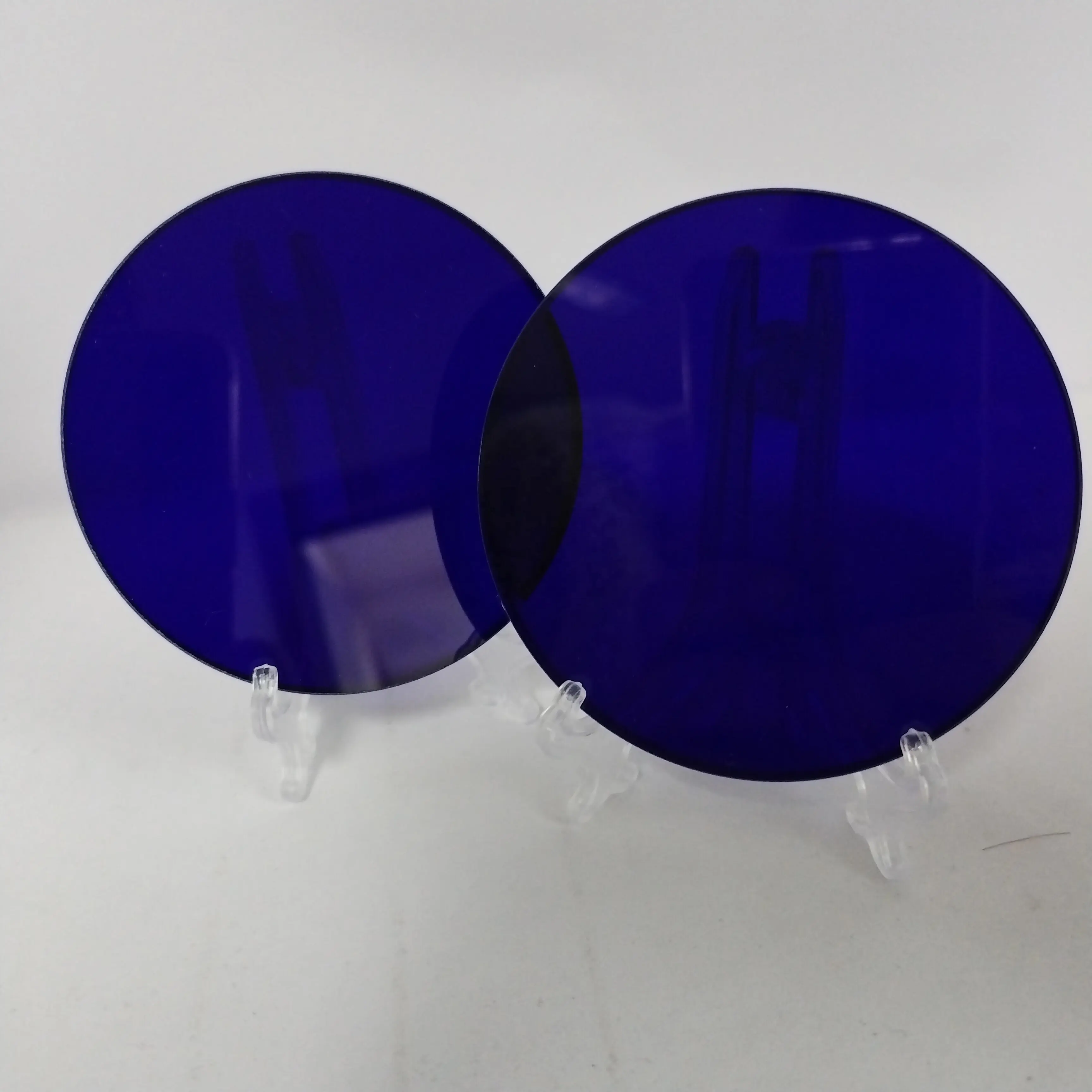 Lámina de vidrio azul cobalto Rectangular de alta calidad, filtro azul Qb24 óptica de interferencia, para observación de fuego