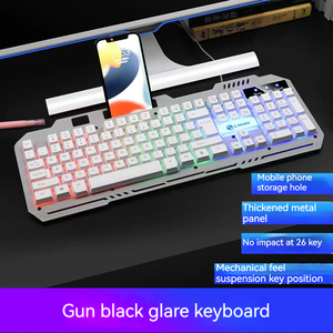 最新のカスタマイズ可能なロゴメカニカルフィールゲーミングキーボードマウスコンボ