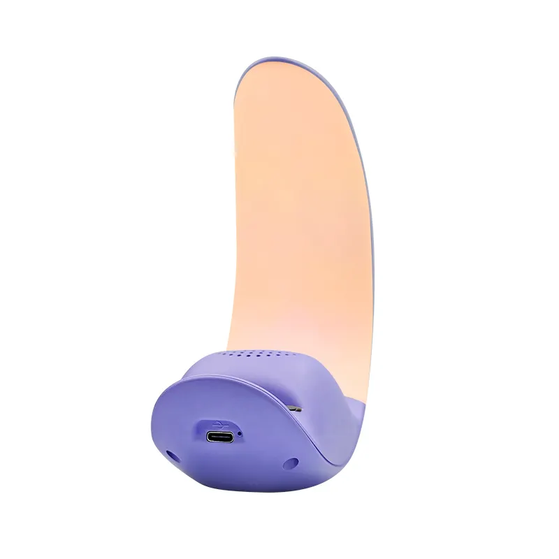 Модный Многофункциональный светодиодный музыкальный лунный свет C-образный Bluetooth динамик с держателем для телефона