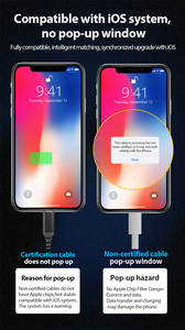 MFi sertifikalı naylon örgülü hızlı şarj USB-C L şarj aleti kablosu kablosu Apple IPhone13 için 12 11 X Xs Pro, Pro Max, artı, IPad, - Product Image 5