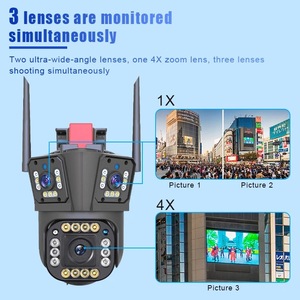 8MPマルチレンズCCTV監視カメラ10xズーム屋外ワイヤレスIP 4G/WIFIナイトビジョンセキュリティ屋内P2Pネットワークサポート - Product Image 5
