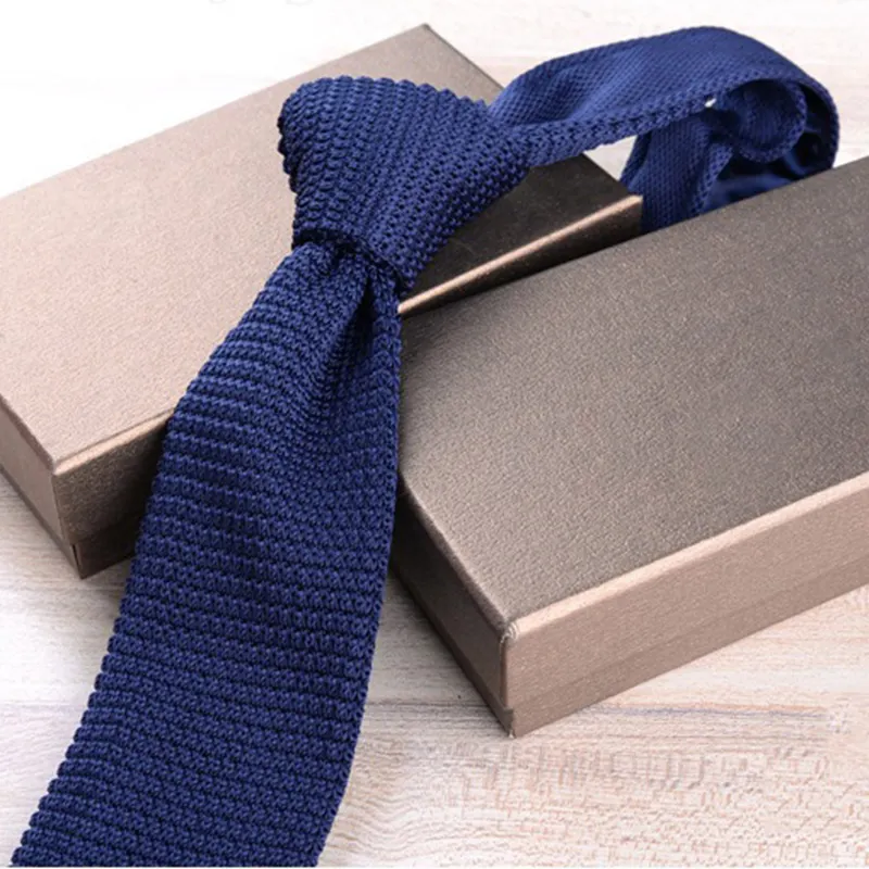 Men's Skinny Smart Knit Ties Vintage Casual Formal Basic Designed Neckties 2.4" without Box