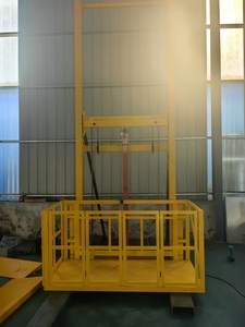 Elevador de carga de riel de guía simple/doble personalizado Leo de 1-10m, nueva plataforma de carga y descarga de accionamiento hidráulico de acero para uso doméstico