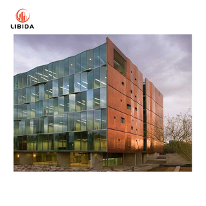 Sistema di rivestimento della parete della tenda del bastone Unitized di alluminio leggero del telaio, progettazione moderna innovatrice per la costruzione della facciata di vetro