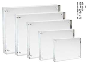 Upgraded Version 2 Side Acrylic Magnetic Photo <strong>Frame</strong> Clear <strong>11x17</strong> 8.5x11 8x10 6x8 5x7 4x6 Inches Sizes Frameless Picture <strong>Frame</strong> - Product Image 2