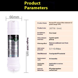 3ウェイ韓国スタイルクイックコネクト家庭用浄水器フィルターカートリッジセットPP/UDF/CTO/UF/T33 5レベルフィルターカーボンブロック - Product Image 3