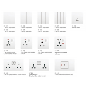 Neon Indicator Light 2 Gang Switch 2 <strong>Multi</strong> <strong>Function</strong> Wall Plug <strong>USB</strong> <strong>Socket</strong> Double 3 Pin <strong>Socket</strong> <strong>With</strong> 2 <strong>USB</strong>