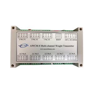 Трансмиттер весовой AWCM-8 с 8 каналами, разрешением 0,1-1 г, 24-битным АЦП и интерфейсом RS485 для умных мусорных баков на базе ПЛК - Product Image 2