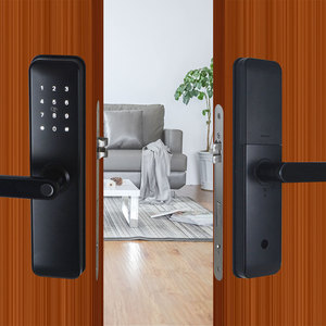 Tuya akıllı Wifi biyometrik Ttlock App ile parmak izi kapı kilit elektrikli dijital anahtarsız giriş için alüminyum kapı - Product Image 4