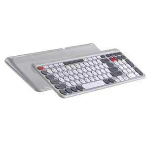 Venta directa de fábrica Teclado inalámbrico Bluetooth 3 Sistema Universal Conexión de modo dual Teclado redondo para juegos Punk - Product Image 4