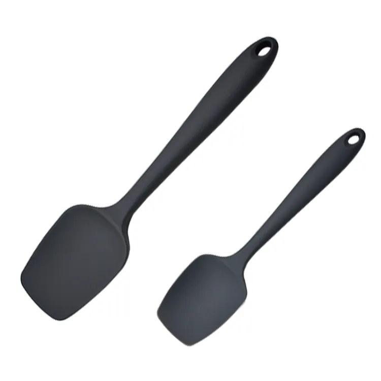 Set di cottura per bambini/adulto raschietto spatola da cucina in silicone raschietto spatola in Silicone nero