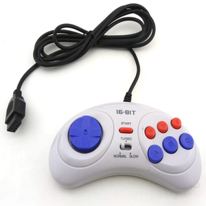 Sega Genesis için 16 Bit klasik kablolu oyun denetleyicisi 9 Pin Gamepad için Sega Mega sürücü modu Joystick - Product Image 1