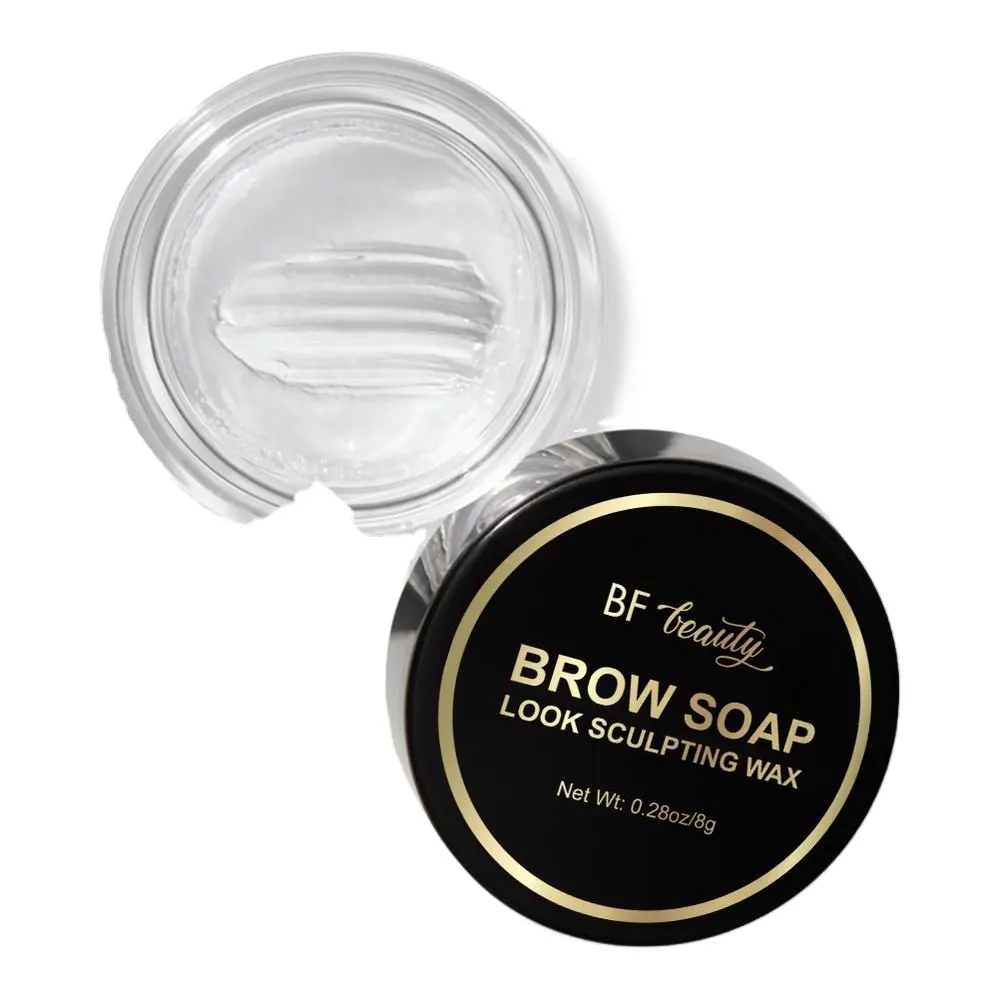 Großhandel Muster größe Brow Soap Pot Private Label Logo Benutzer definierte Gold Vegan Brow Soap mit Verpackung