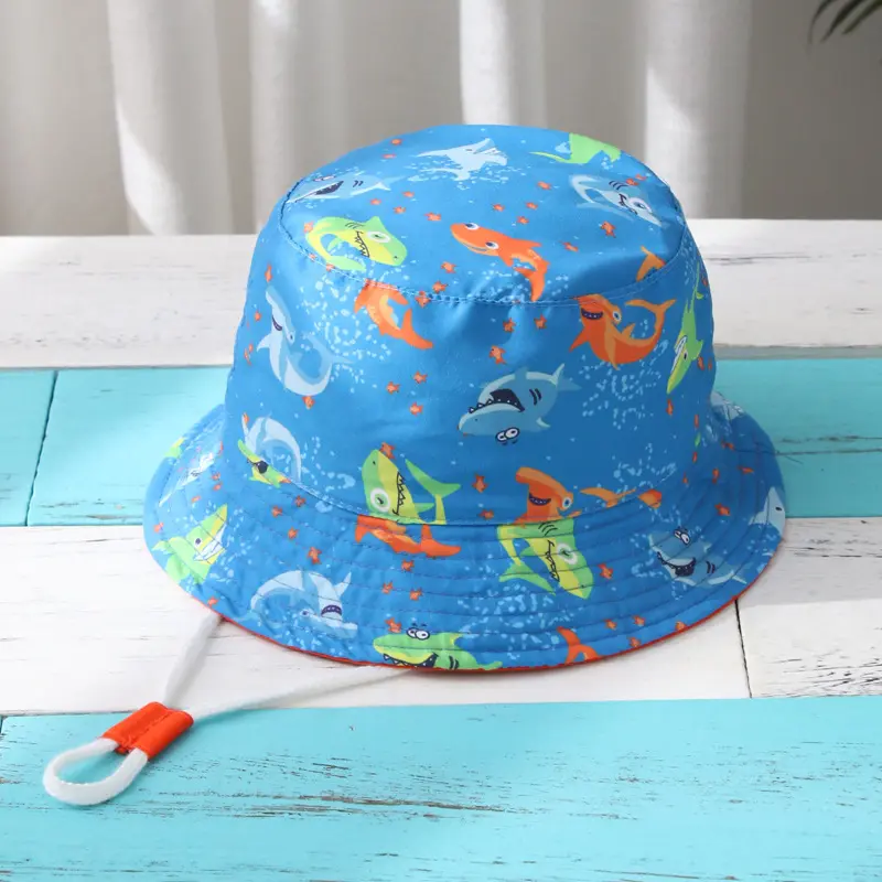 新しい夏の赤ちゃんサンハット子供屋外ネックイヤーカバー抗UV保護ビーチキャップ男の子女の子水泳帽子