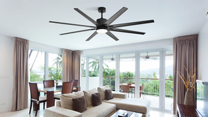 现代高品质吊扇直流电机76英寸大型工业吊扇，带灯和遥控器 - Product Image 4