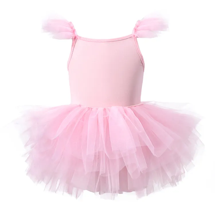 All'ingrosso del tutu di balletto della ragazza della bambina del vestito delle ragazze della festa di fantasia body con 4-strati soffici per la Ballerina (18 mesi-7 anni)