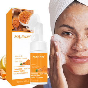 Oem Biologische Citroen Kurkuma Kojic Zuur Anti-Aging Hydraterende Hydraterende Diep Reinigende Schuim Gezichtsreiniger - Product Image 1