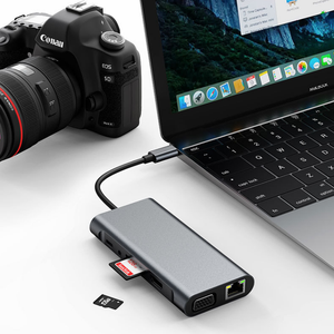 Multifunction 7-in-2 USB C Hub <strong>Computer</strong> Hardware Software USB 3.0 &amp; 2.0 Type C to Multiport USB Adapter - Product Image 5