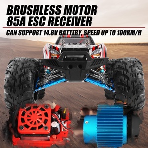 Yüksek hızlı RC 100 + km/h fırçasız hobi radyo kontrol dublör araba su geçirmez yürüyüş araçlarda Metal taban Off Road 1:10 2.4Ghz - Product Image 5