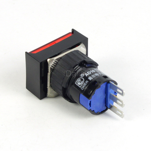 16MM di diametro interruttore a pulsante in plastica rettangolare con LED 1NO 1NC interruttore a pulsante 3A 250V - Product Image 5