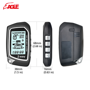 Sistema de alarma de coche bidireccional de Control de nueva tecnología con pantalla LCD Sensor ultrasónico largo y Sensor de choque DC12V Coche universal - Product Image 2