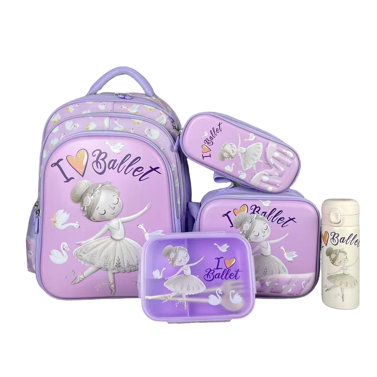 16.5 inches backpack ballet girl 5 in 1 set