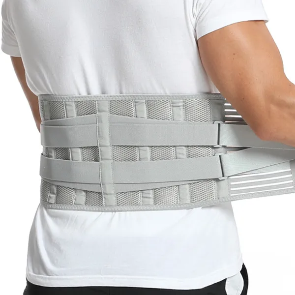 Nouveau universel redressage du dos Compression lombaire abdominal prend en charge le travail taille protecteur garde ceinture de soutien du bas du dos