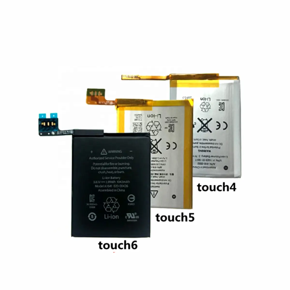 Preço de fábrica touch 1 2 3 4 5 6 para bateria de iPod A1312 a1319 a1318 a1367 a1421 a1574