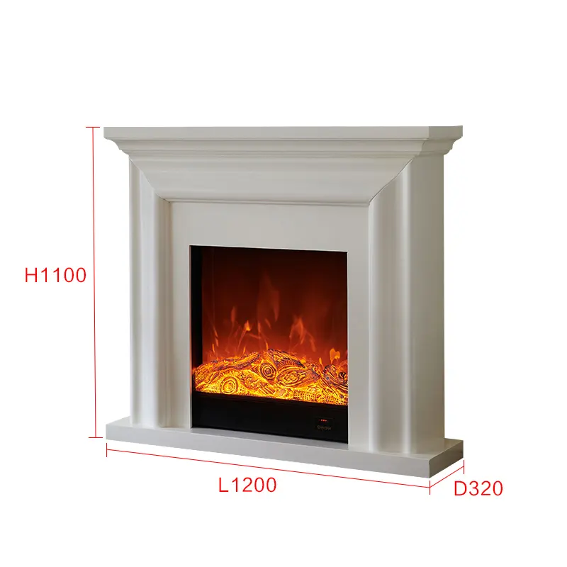 VA558S Hot Seller Artificial Indoor Decorative Wooden Resin Mantel Surround Electric Fireplace Mantel