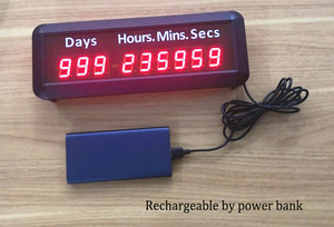 1'' <strong>9</strong> Digits <strong>Timer</strong> Remote Control <strong>Led</strong> Digital Countdown Timing Clock 9999 Days Countdown Event <strong>Timer</strong> - Product Image 5