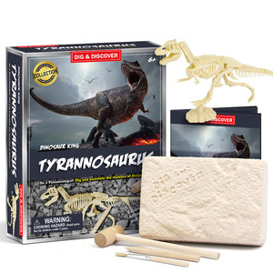 Sıcak satış alçı plastik kör Dinoegg simülasyon oyuncaklar çocuklar için dinozor kazma eğitim çocuk kazı hazine kazmak kiti - Product Image 3