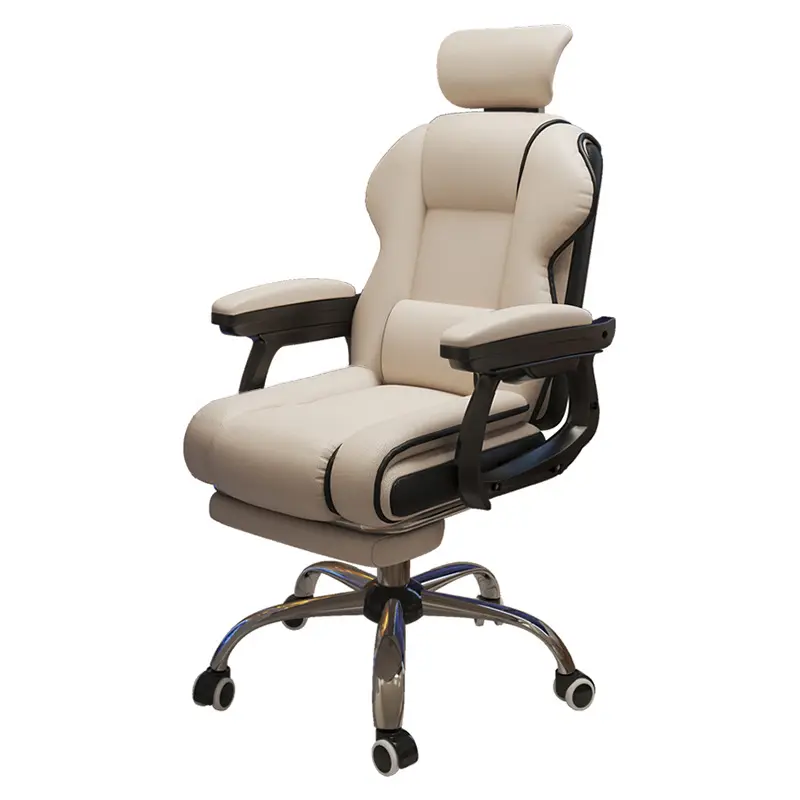 Spot venta al por mayor silla de oficina en casa cómodo jefe silla giratoria reclinable silla de oficina ergonómica de cuero ejecutivo